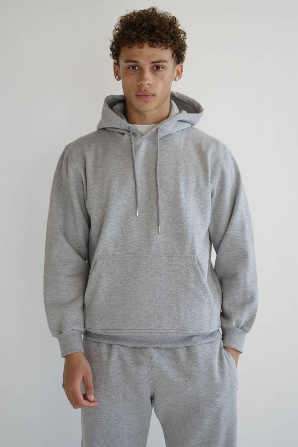 male grey hoodie